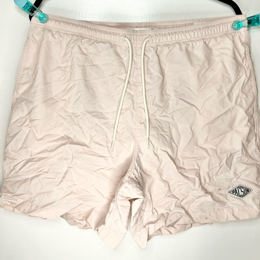 PacSun Men’s Pink Swim Trunks - Size L, 7” Inseam